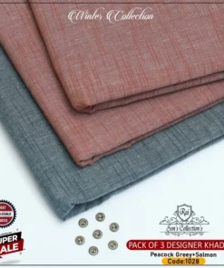 SLUB SAFINI WINTER KHADDAR PACK OF 2-SSK-1028