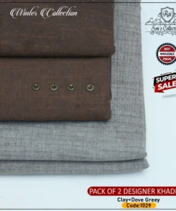 SLUB SAFINI WINTER KHADDAR PACK OF 2-SSK-1029
