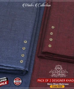 SLUB SAFINI WINTER KHADDAR PACK OF 2-SSK-1035