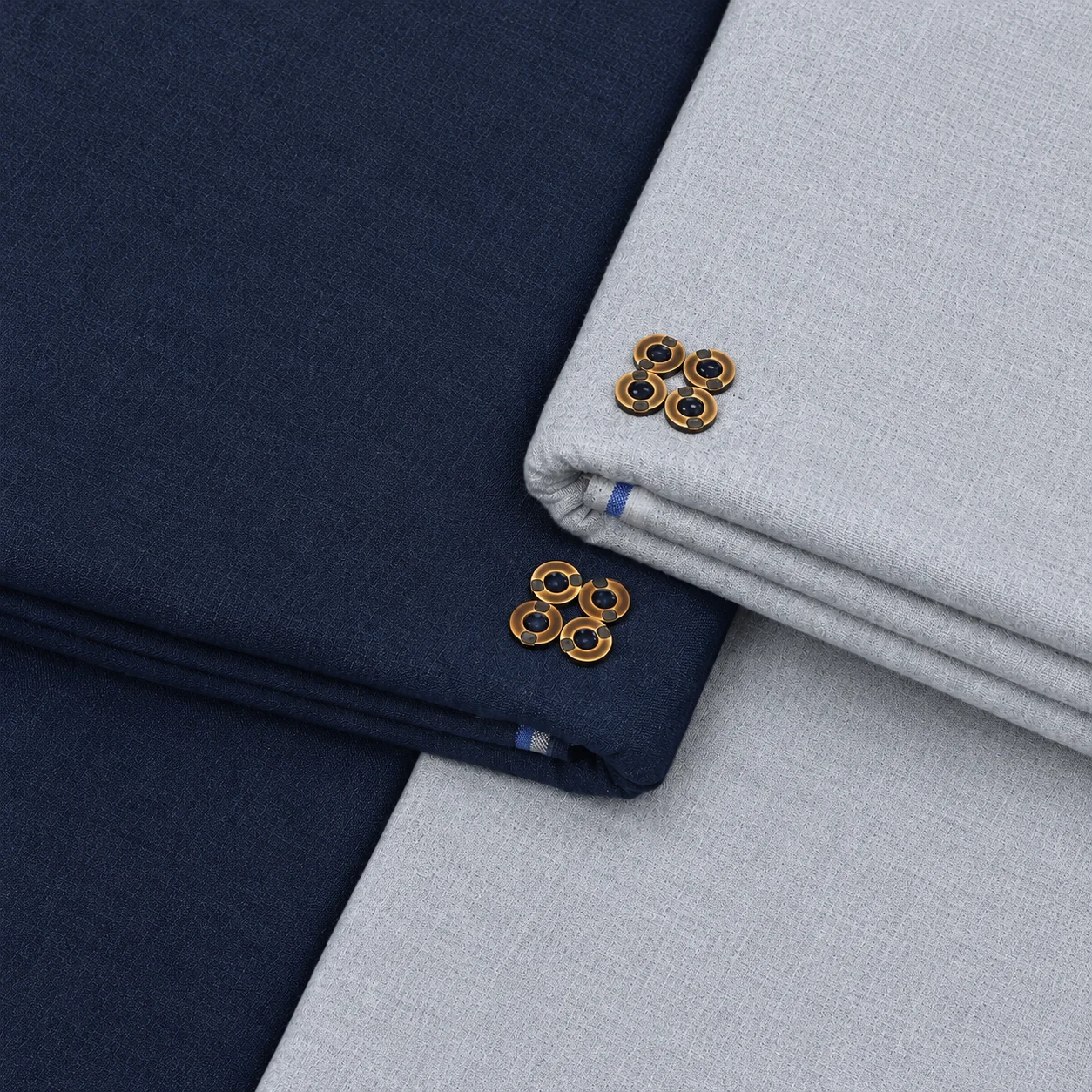Winter Hertiage Khaddi -PACK OF 2 NAVY BLUE+SILVER GREY -HK-214